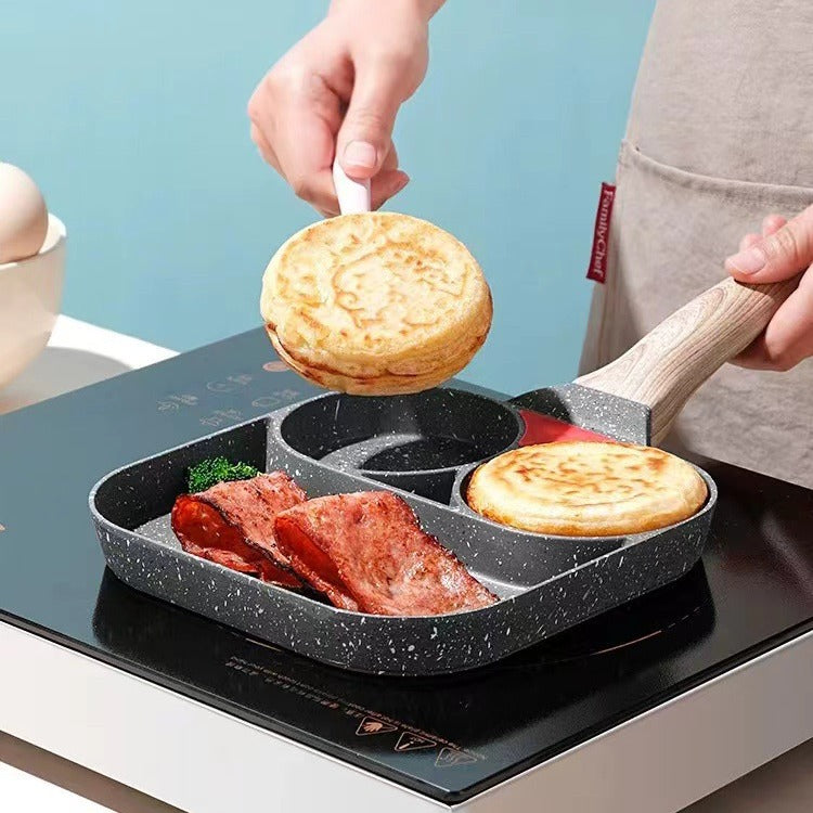 Poêle à Pancakes 4 Moules crêpes Omelette Petit Déjeuné  | MagiCook™
