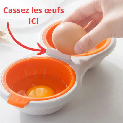 Cuiseur à œufs pochés pour micro-ondes ( + 1 OFFERT )